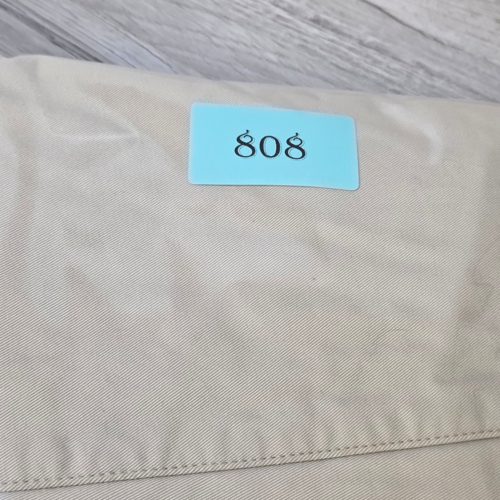 L.L.Bean Women's 10 Tall Khaki Pleated Pants Elastic Straight Leg Beige Trousers - Picture 11 of 11